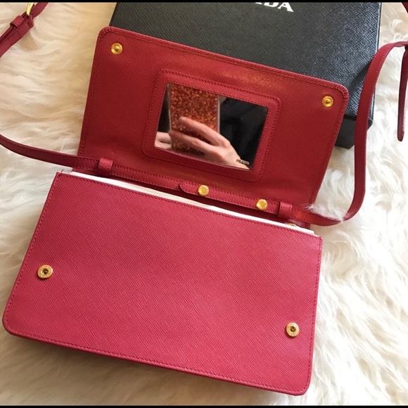 Prada Leather Wallet on Chain + Crossbody Bag - Picture 2 of 6